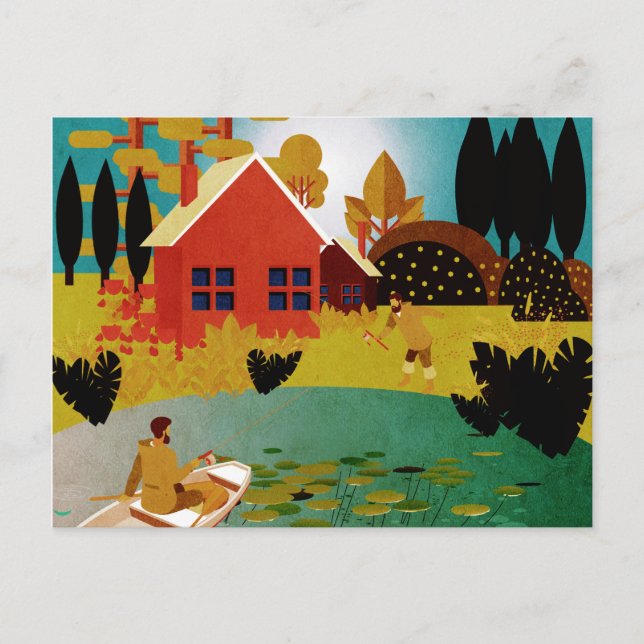 Carte Postale Pêcheurs (Devant)