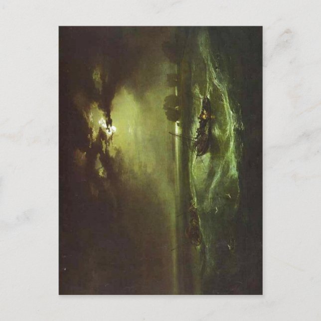 Carte Postale Pêcheurs en mer J. M. W. Turner, 1796, huile sur c (Devant)