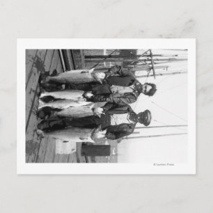 Carte Postale Pêcheurs et Saumons sur les quais, Washington