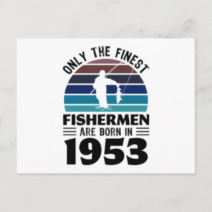Carte Postale Pêcheurs nés en 1953 70e anniversaire Cadeaux de p