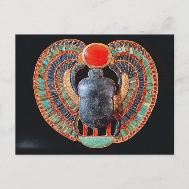 Carte Postale Pectorale de Scarab, du tombeau de Toutankhamon (Devant)
