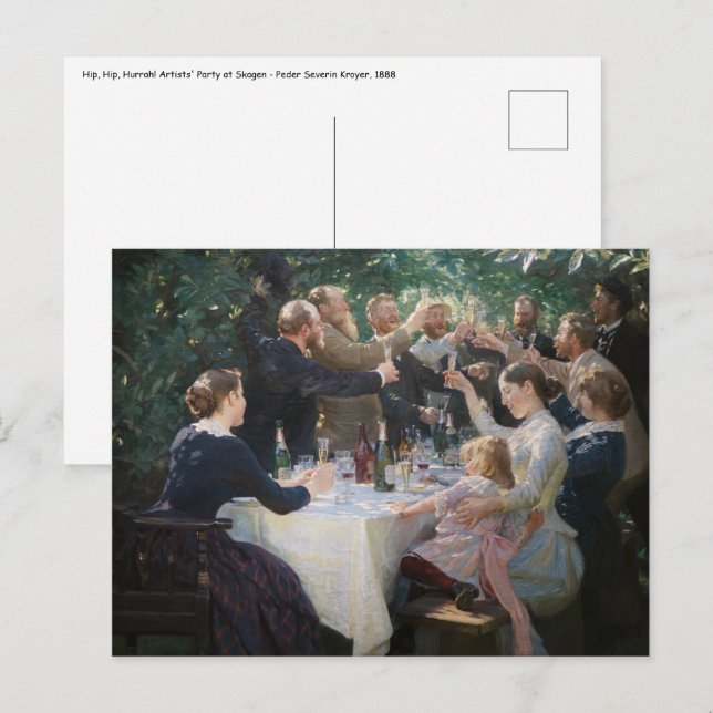 Carte Postale Peder Severin Kroyer - Hip, Hip, Hurrah ! (Devant / Derrière)