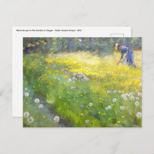 Carte Postale Peder Severin Kroyer - Marie Kroyer dans le jardin