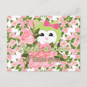 Carte Postale Peek-a-boo Je t'aime