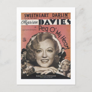 Carte Postale Peg O My Heart Vintage Songbook Couverture