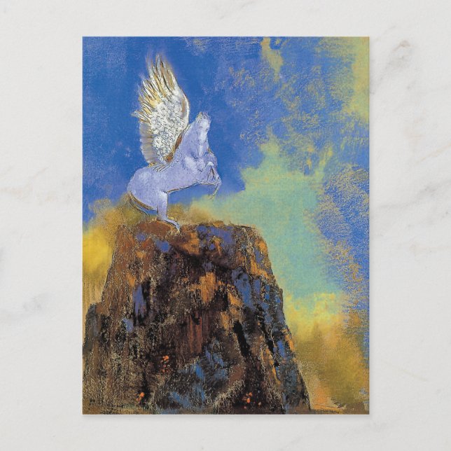 Carte Postale Pégase d'Odilon Redon - Symbolisme de la mythologi (Devant)