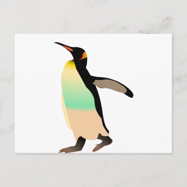 Carte Postale Peguin coloré (Devant)