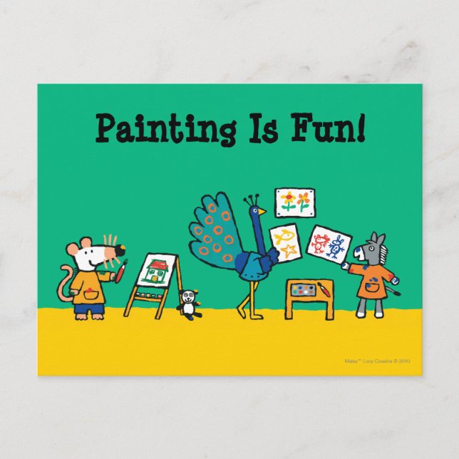 Carte Postale Peindre avec marguerite ! (Devant)