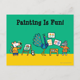 Carte Postale Peindre avec marguerite !