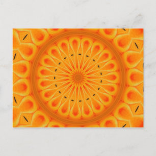 Carte Postale Peindre orange - art mandala frais