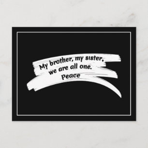 Carte Postale Peindre un trait effacer le message de paix