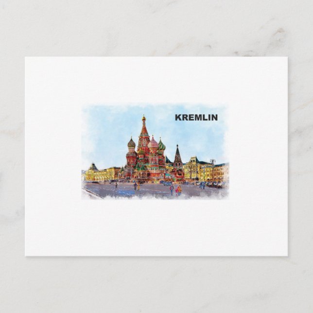 Carte Postale peint Kremlin (Devant)