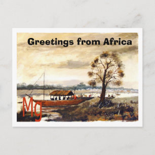Carte Postale PEINTING 7 exemplaire, Salutations d'Afrique