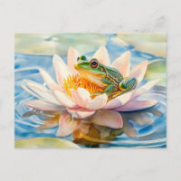 Peinture à l'aquarelle d'une grenouille dans une f