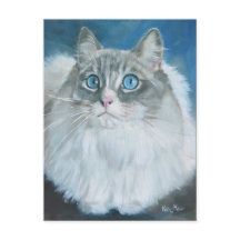 Peinture à l'huile de chat Ragdoll