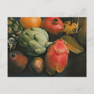Carte Postale Peinture à l'huile de fruits