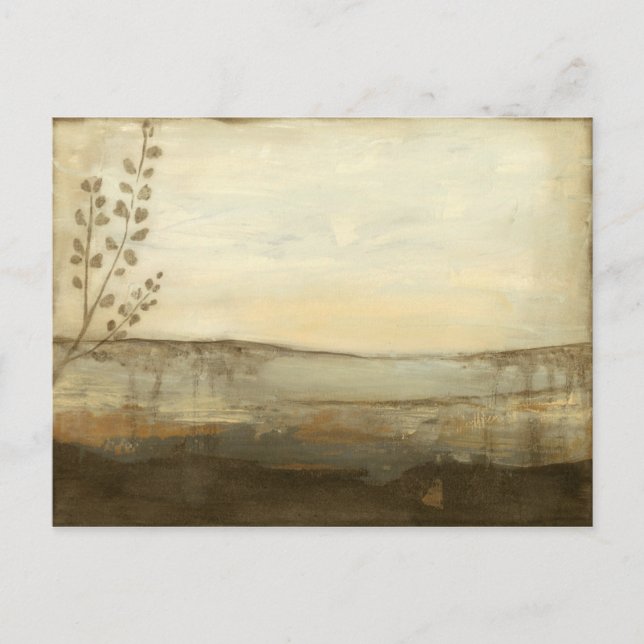 Carte Postale Peinture à l'huile de paysage moderne Sunset (Devant)