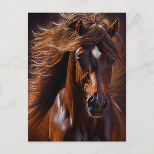 Carte Postale Peinture à l'huile Morgan Horse