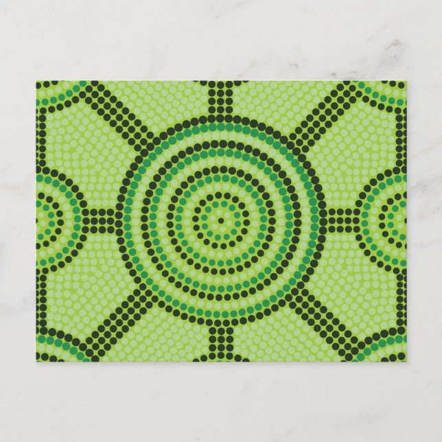 Carte Postale Peinture à points autochtone (Devant)