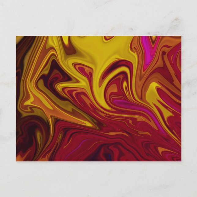 Carte Postale Peinture abstraite colorée (Devant)