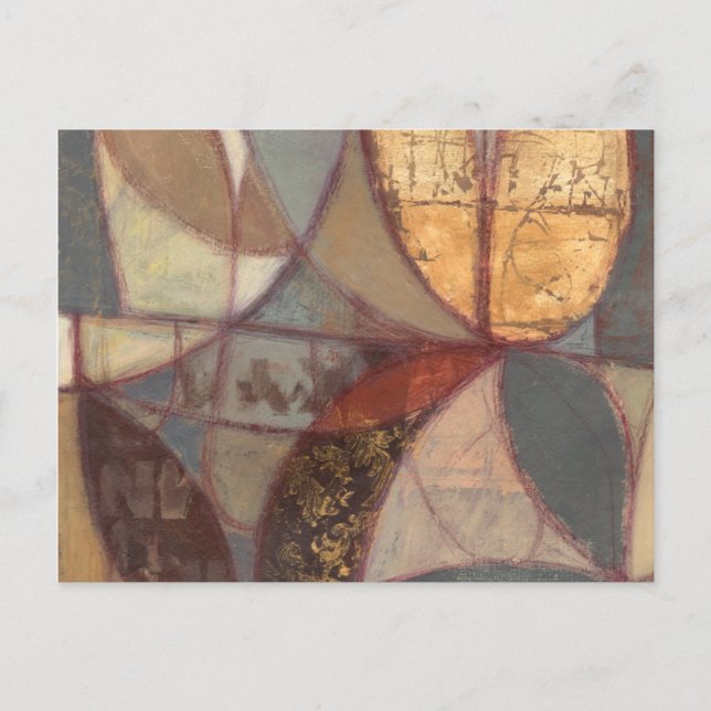 Carte Postale Peinture Abstraite de feuilles florales par Norman (Devant)