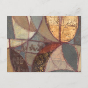 Carte Postale Peinture Abstraite de feuilles florales par Norman