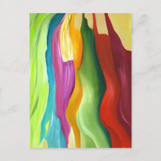 Carte Postale Peinture abstraite très colorée.