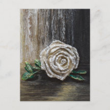 Peinture acrylique Rose Blanche