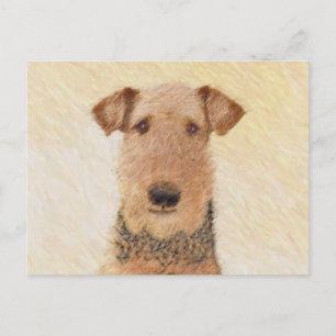 Carte Postale Peinture Airedale Terrier - Cute Original Art