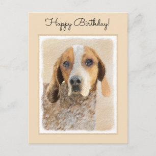 Carte Postale Peinture américaine anglaise sur pilon - Chien Art