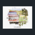 Carte Postale *~* Peinture Ancienne de Style Vintage et Rétro de<br><div class="desc">CARTE POSTALE - VOITURES CLASSIQUES RÉTRO - Peintures numériques améliorées de style Grunge - PERSONNALISEZ LE TEXTE SI VOUS LE SOUHAITEZ. - ANCIEN CAMION CLASSIQUE rouillé dans un champ avec des arbres.</div>