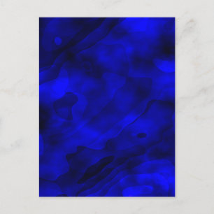 Carte Postale Peinture Aquarelle Bleue Abstraite