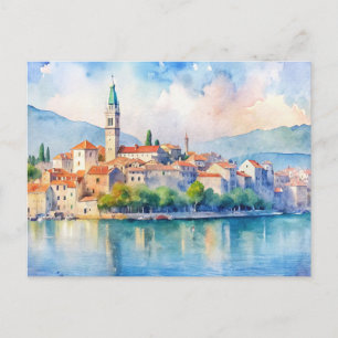 Carte Postale Peinture aquarelle de la ville de Split Croatie