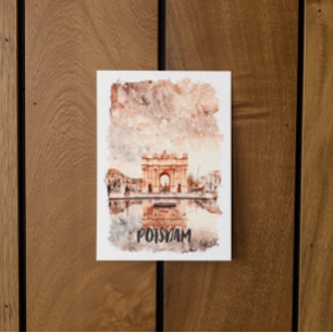 Carte Postale Peinture aquarelle de Potsdam Allemagne
