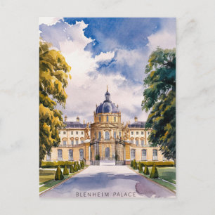 Carte Postale peinture aquarelle du palais de Blenheim