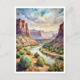 Carte Postale Peinture aquarelle du parc national Big Bend