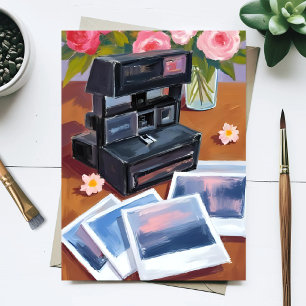 Carte Postale Peinture aquarelle nostalgique d'appareil photo vi