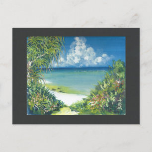 Carte postale Peinture aquarelle Okinawa Shore