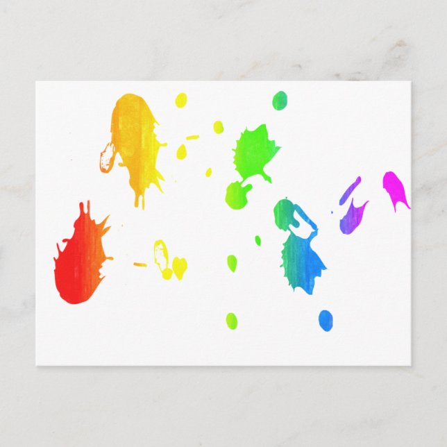 Carte Postale Peinture arc-en-ciel (Devant)