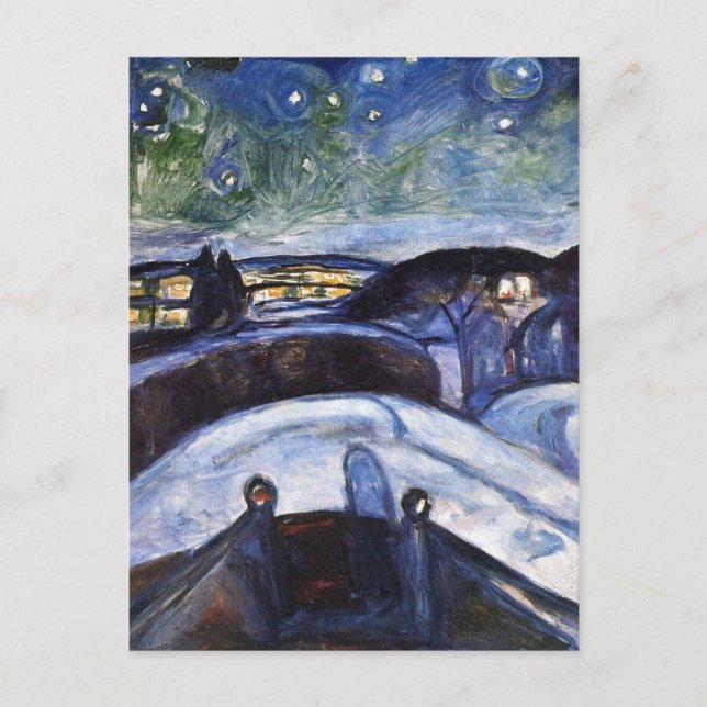 Carte Postale Peinture artistique d'Edward Munch (Devant)