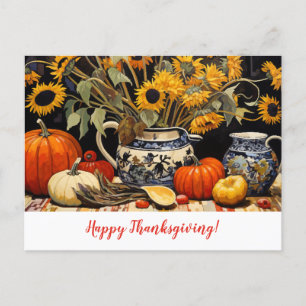 Carte Postale Peinture automnale de Thanksgiving