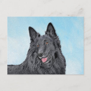 Carte Postale Peinture belge Sheepdog - Cute Original Chien Art