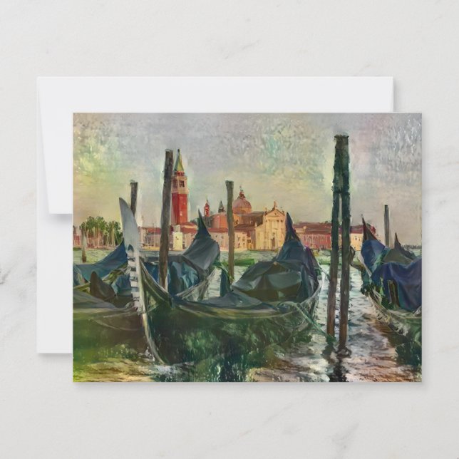 Carte postale Peinture Canal vénitienne (Devant)