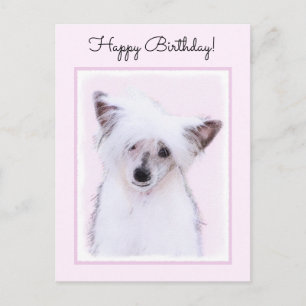 Carte Postale Peinture chinoise en poudre - Art Chien