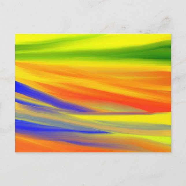 CARTE POSTALE PEINTURE COLORÉE ARTISANAT (Devant)