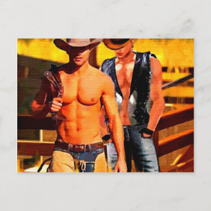 Carte Postale Peinture :  Cowboy Corral