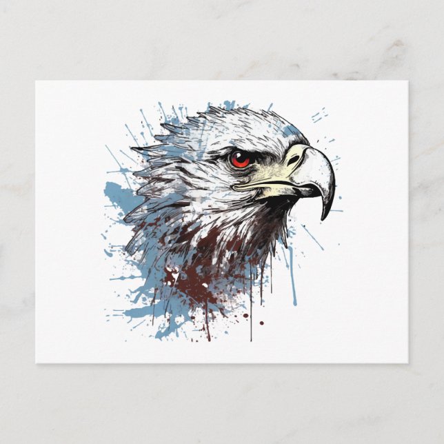 Carte Postale Peinture d'aigle  (Devant)