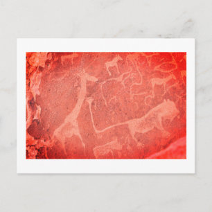 Carte Postale Peinture d'art rupestre de Namibie Afrique