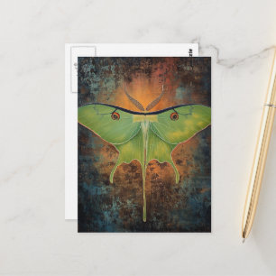 Carte Postale Peinture de belle lune papillon