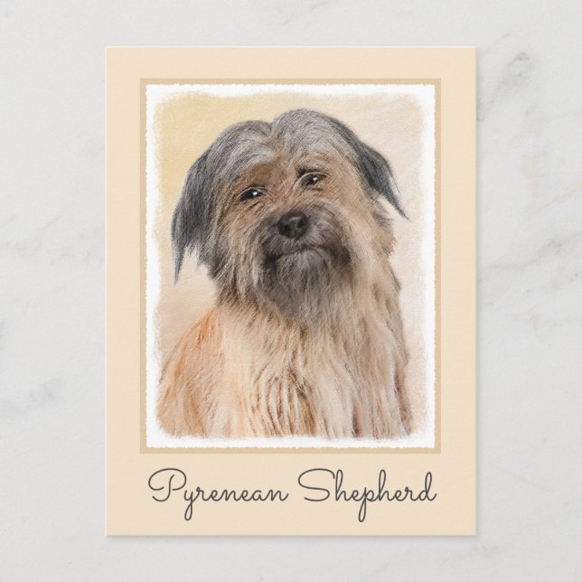 Carte Postale Peinture de berger pyrénéenne - Cute Original Chie (Devant)